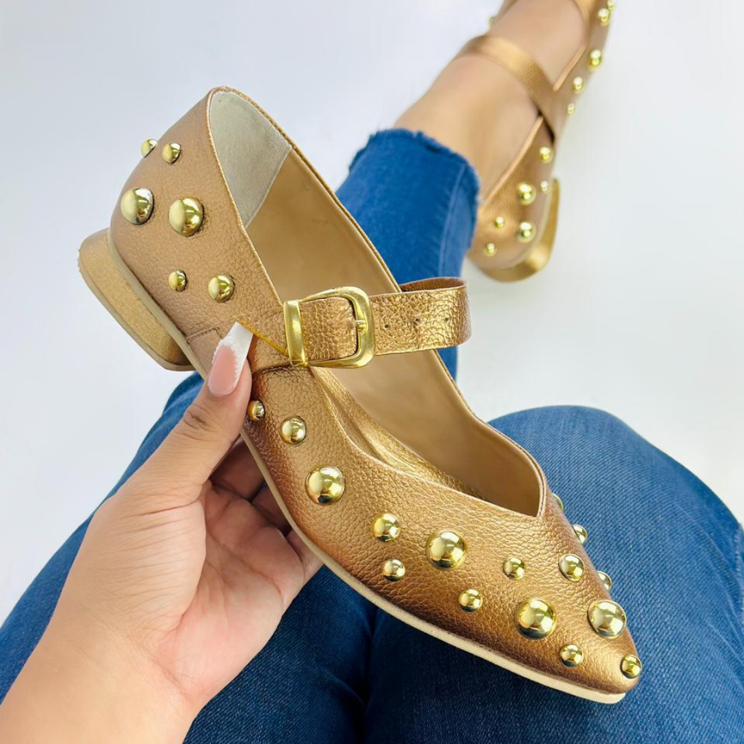 CALZADO CACHATINA - SANDALIA BALETA MUJER - FARYDA - CUERO OCRE