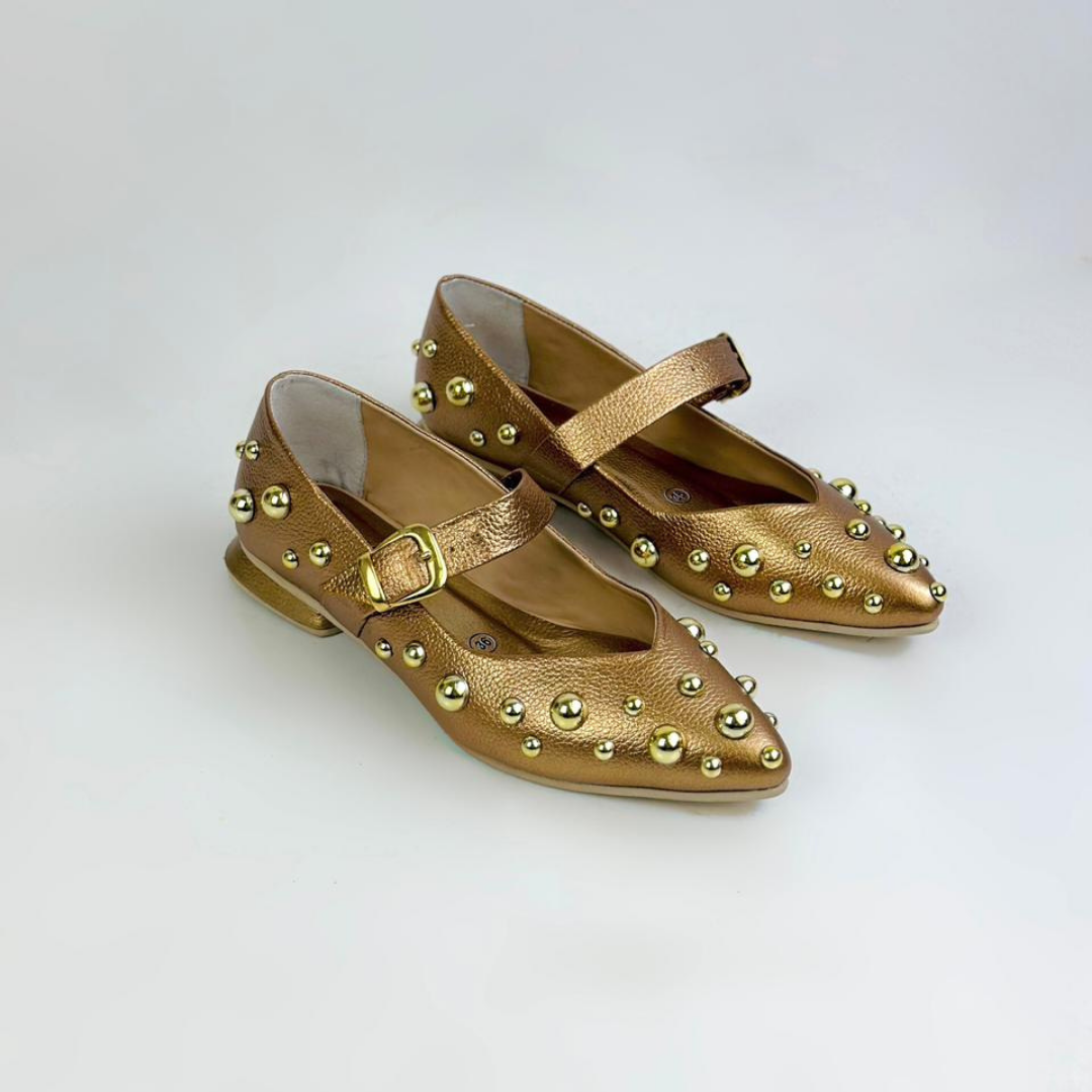 CALZADO CACHATINA - SANDALIA BALETA MUJER - FARYDA - CUERO OCRE