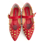 CALZADO CACHATINA - SANDALIA BALETA MUJER - FARYDA - CUERO ROJO
