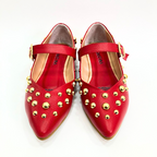 CALZADO CACHATINA - SANDALIA BALETA MUJER - FARYDA - CUERO ROJO