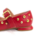 CALZADO CACHATINA - SANDALIA BALETA MUJER - FARYDA - CUERO ROJO