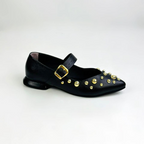 CALZADO CACHATINA - SANDALIA BALETA MUJER - FIORA - CUERO NEGRO