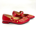 CALZADO CACHATINA - SANDALIA BALETA MUJER - FIORA - CUERO ROJO