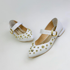 CALZADO CACHATINA - SANDALIA BALETA MUJER - FIORA - CUERO BLANCO