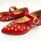 CALZADO CACHATINA - SANDALIA BALETA MUJER - FIORA - CUERO ROJO