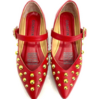CALZADO CACHATINA - SANDALIA BALETA MUJER - FIORA - CUERO ROJO