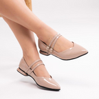 CALZADO CACHATINA - SANDALIA BALETA MUJER - MARIE - CUERO CHAROL TAUPE