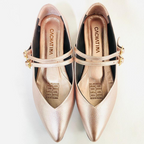 CALZADO CACHATINA - SANDALIA BALETA MUJER - MARIE STORE - CUERO ORO ROSA