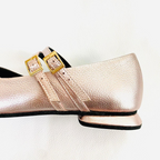 CALZADO CACHATINA - SANDALIA BALETA MUJER - MARIE STORE - CUERO ORO ROSA
