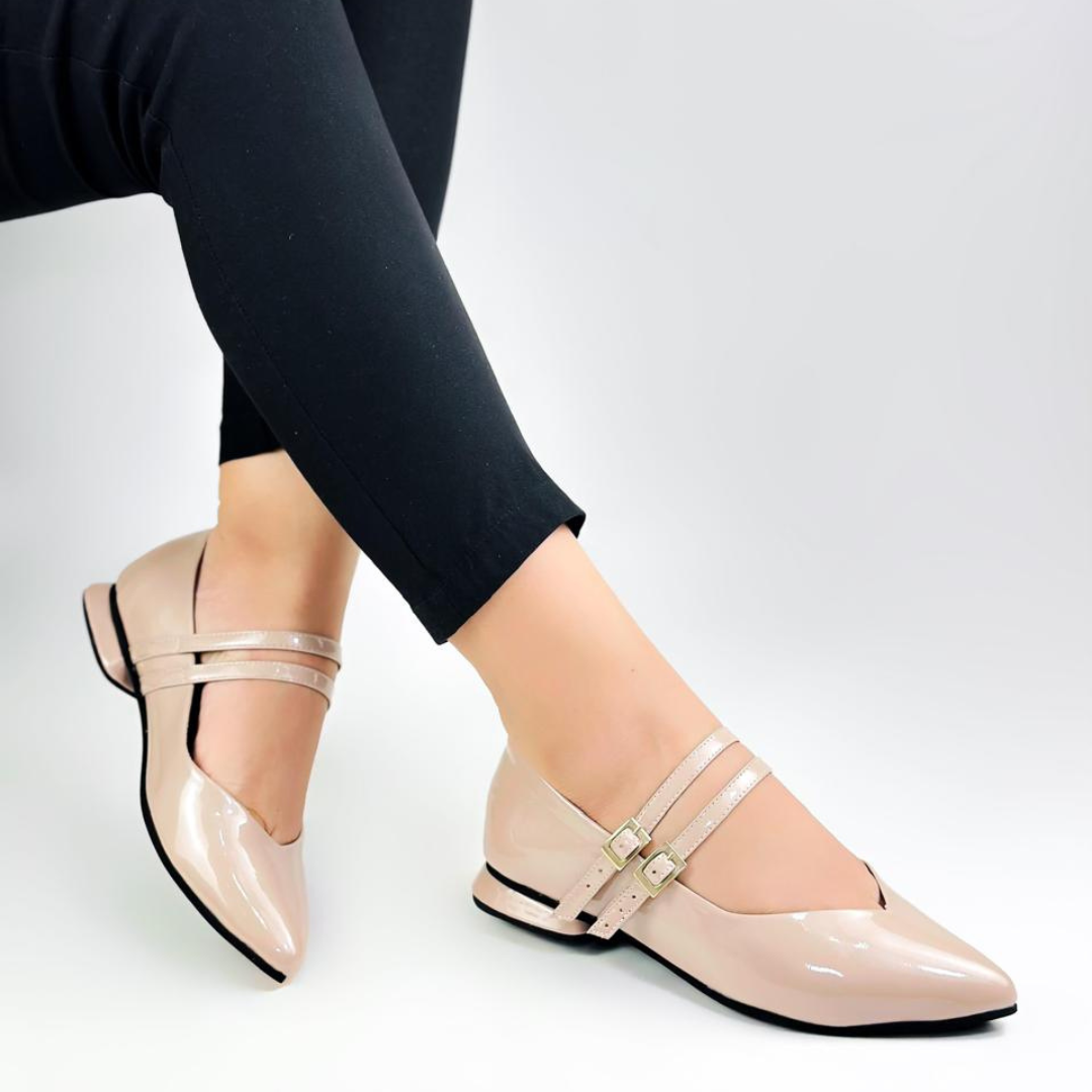 CALZADO CACHATINA - SANDALIA BALETA MUJER - MARIE - CUERO CHAROL TAUPE