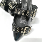 CALZADO CACHATINA - SANDALIA BALETA MUJER - YUNA - CUERO CHAROL NEGRO