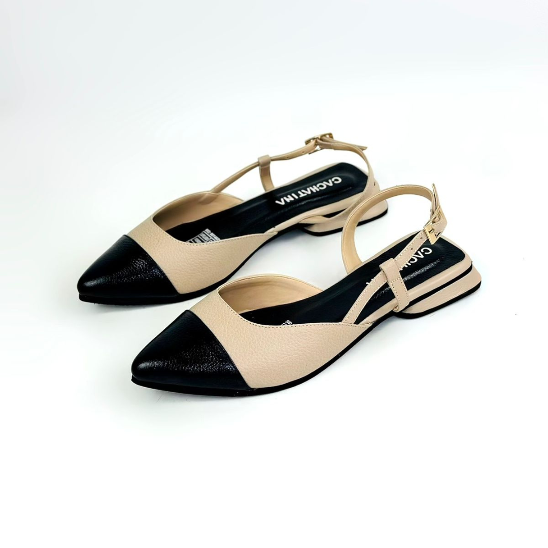 CALZADO CACHATINA - ZUECO MUJER - EMMA - CUERO FRAPE X NEGRO