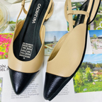 CALZADO CACHATINA - ZUECO MUJER - EMMA - CUERO PERGAMINO X NEGRO