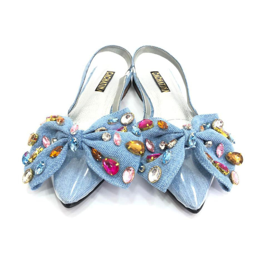 SANDALIA PLANA - BADENIA - DENIM CLARO - CALZADO CACHATINA