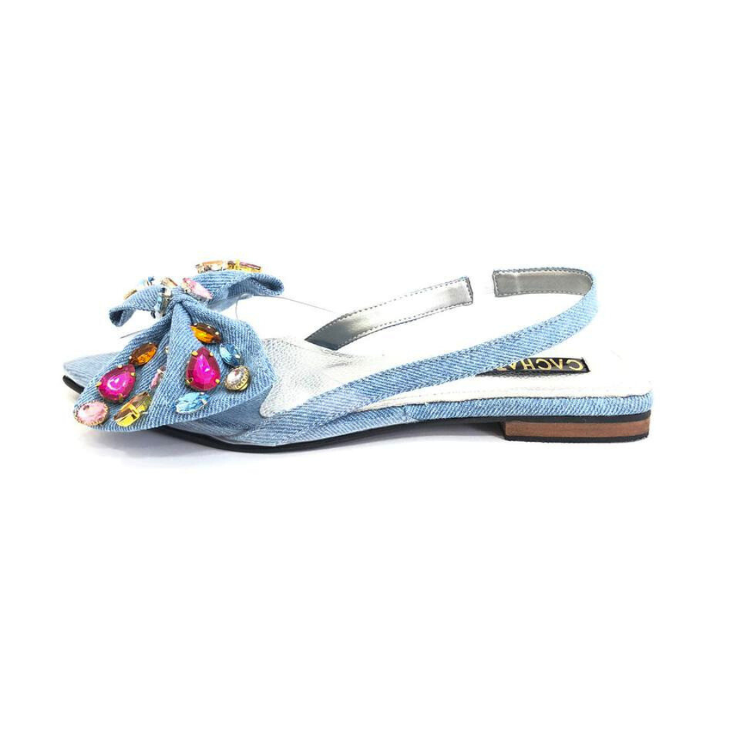 SANDALIA PLANA - BADENIA - DENIM CLARO - CALZADO CACHATINA