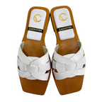 CALZADO CACHATINA - SANDALIA PLANA MUJER - IZUMI - CUERO BLANCO