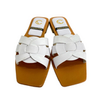 CALZADO CACHATINA - SANDALIA PLANA MUJER - IZUMI - CUERO BLANCO