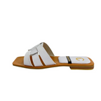 CALZADO CACHATINA - SANDALIA PLANA MUJER - IZUMI - CUERO BLANCO