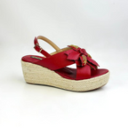 CALZADO CACHATINA - PLATAFORMA MUJER - ANGELIN - CUERO ROJO - ALTURA 5.5 (7 CM)