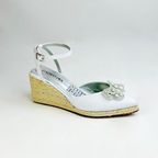 CALZADO CACHATINA - PLATAFORMA MUJER - TEISSA - CUERO DIAMANTE BLANCO - ALTURA 5.5 (7.5 CM)