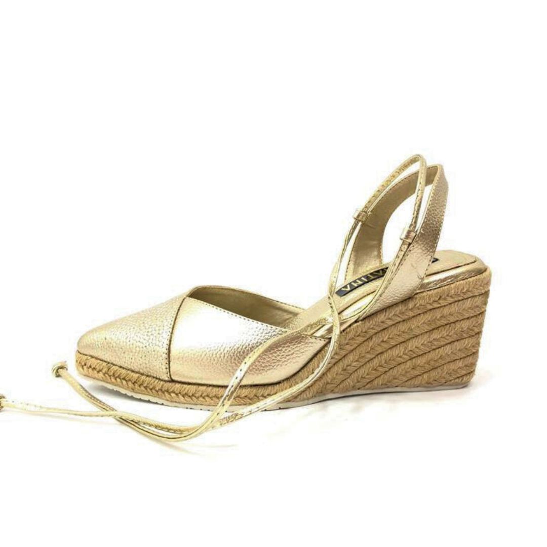 CALZADO CACHATINA - PLATAFORMA MUJER - TIZIANA STORE - CUERO DORADO - ALTURA 5.5 (7.5 CM)
