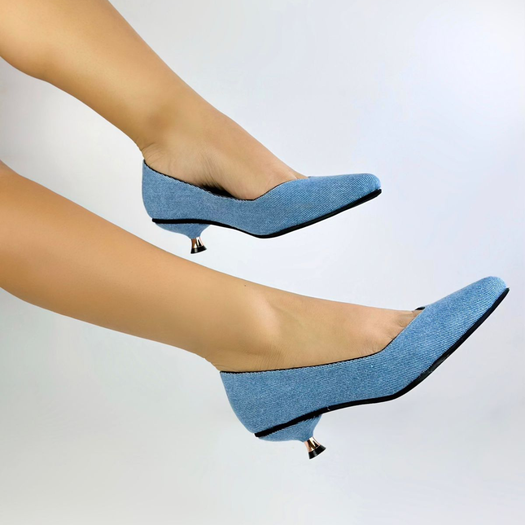 NATHA - CALZADO CACHATINA - ESTILETO MUJER - DENIM CLARO - TACON 3.5 (5 CM)