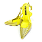 TACÒN - ADEL - 8.5 - CUERO AMARILLO X DORADO - CALAZADO CHATINA