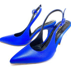 TACÒN - ADEL - 8.5 - CUERO AZUL PRINCESA - CALZADO CACHATINA