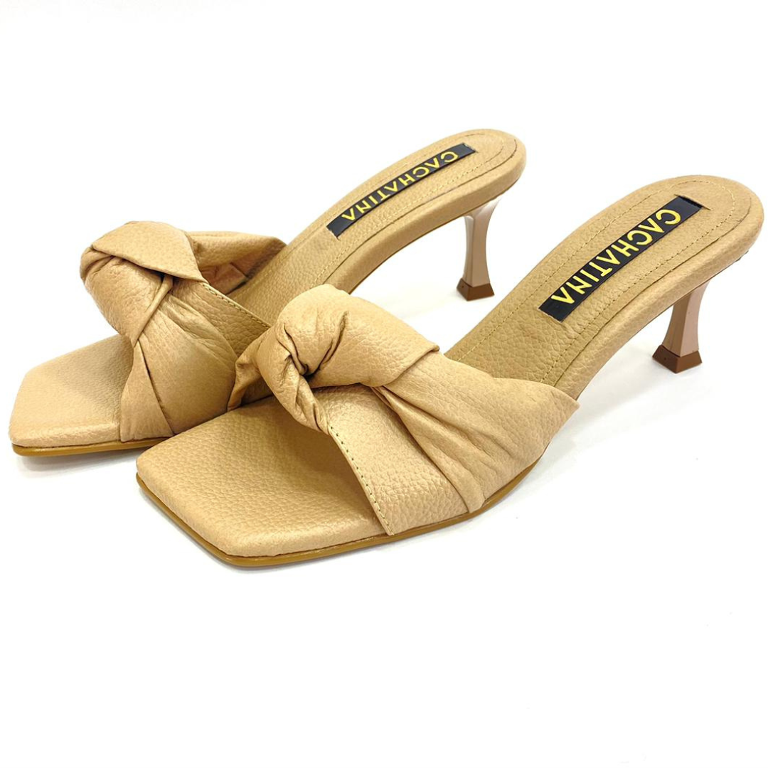TACÒN - ADELA - 5.5 - CUERO TAUPE - CALZADO CACHATINA