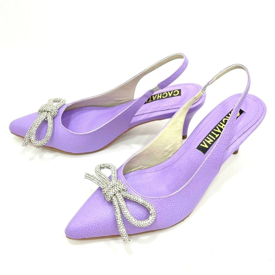 TACÒN - ADRIANA - 5.5 - CUERO LILA - CALZADO CACHATINA