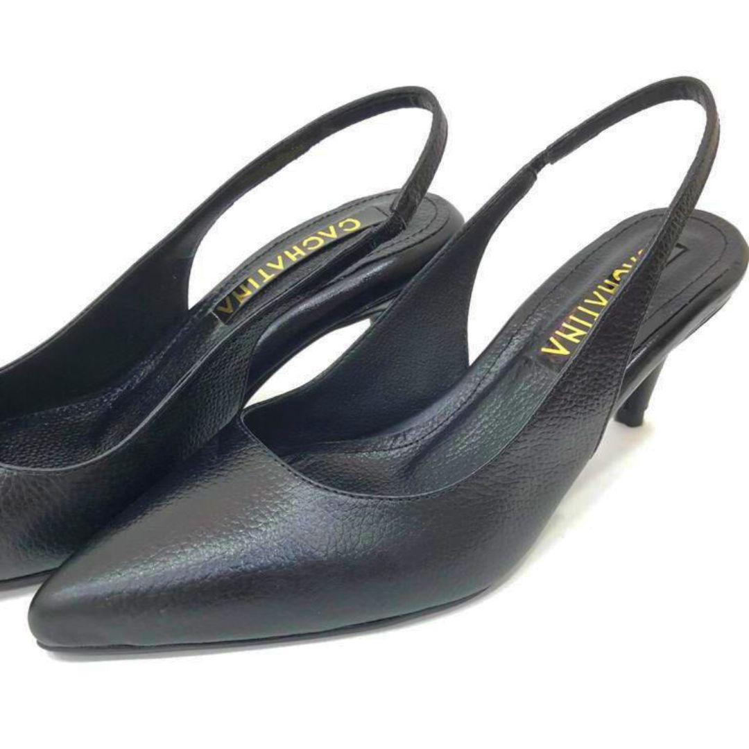 TACÒN - ADRIN - 5.5 - CUERO NEGRO - CALZADO CACHATINA