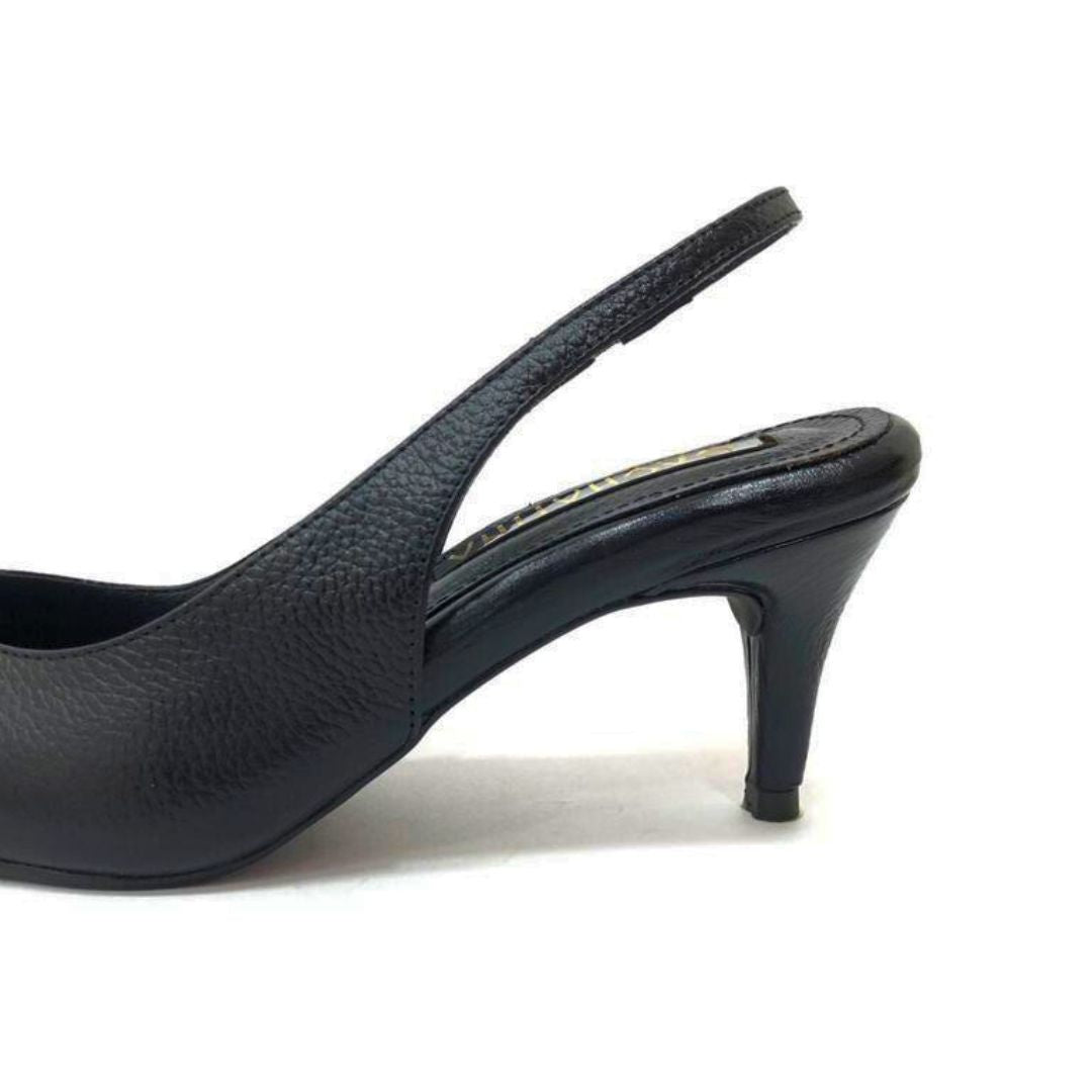 TACÒN - ADRIN - 5.5 - CUERO NEGRO - CALZADO CACHATINA