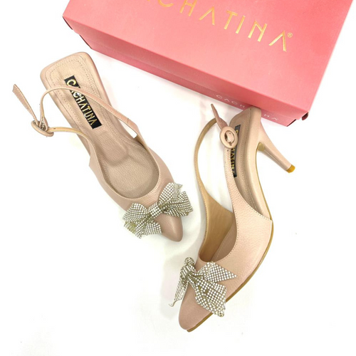 AIRI - CALZADO CACHATINA - ESTILETO MUJER - CUERO TAUPE - TACON 7.5 (10 CM)