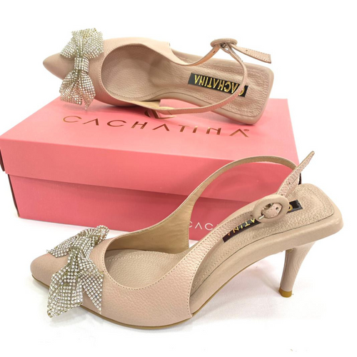 AIRI - CALZADO CACHATINA - ESTILETO MUJER - CUERO TAUPE - TACON 7.5 (10 CM)