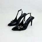 ALICE - CALZADO CACHATINA - ESTILETO MUJER - CUERO CHAROL NEGRO - TACON 7.5 (10 CM)