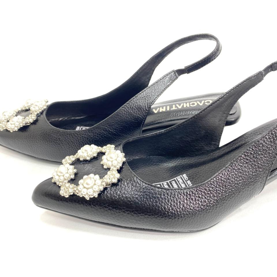 ALTAIR 2 - CALZADO CACHATINA - ESTILETO MUJER - CUERO NEGRO - TACON 3.5 (5 CM)