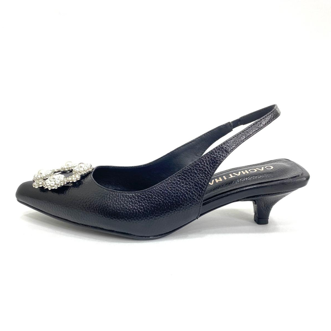 ALTAIR 2 - CALZADO CACHATINA - ESTILETO MUJER - CUERO NEGRO - TACON 3.5 (5 CM)