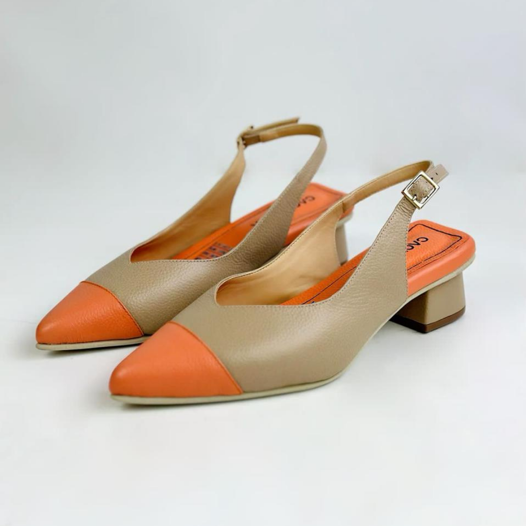 ARALY - CALZADO CACHATINA - ESTILETO MUJER - CUERO CAPUCHINO X PERA - TACON 3.5 (5.5 CM)