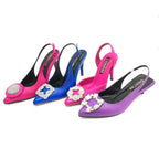 TACÒN - AMARILIS - 8.5 - CUERO FUCSIA - CALZADO CACHATINA
