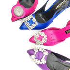 TACÒN - AMARILIS - 8.5 - CUERO FUCSIA - CALZADO CACHATINA