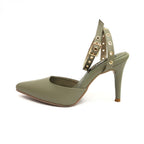 TACÒN - ANDROMEDA - 8.5 - CUERO VERDE SABILA - CALZADO CACHATINA