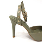 TACÒN - ANDROMEDA - 8.5 - CUERO VERDE SABILA - CALZADO CACHATINA