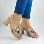 CALZADO CACHATINA - TACON MUJER - ANGY - CUERO FRAPE - ALTURA 5.5 (7.5 CM)