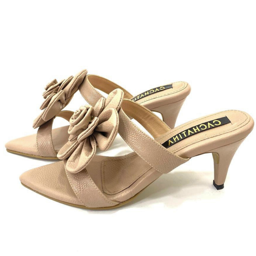 TACÒN - ASAKA - 5.5 - CUERO TAUPE - CALZADO CACHATINA
