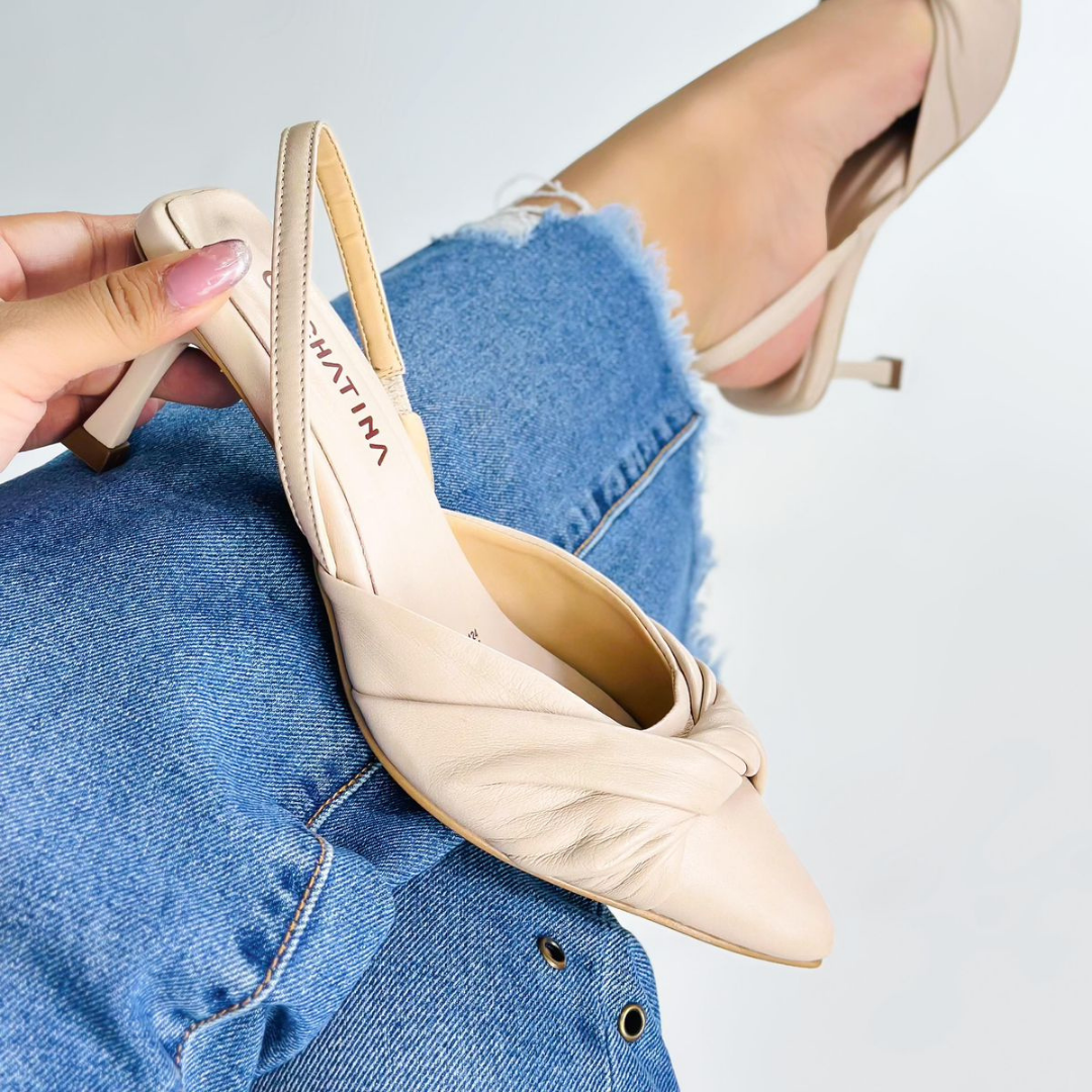 ATRIA - CALZADO CACHATINA - ESTILETO MUJER - CUERO CONFECCION NUDE - TACON 5.5 (7 CM)