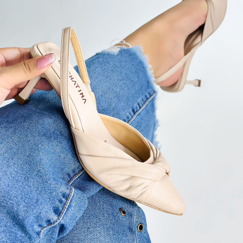 ATRIA - CALZADO CACHATINA - ESTILETO MUJER - CUERO CONFECCION NUDE - TACON 5.5 (7 CM)