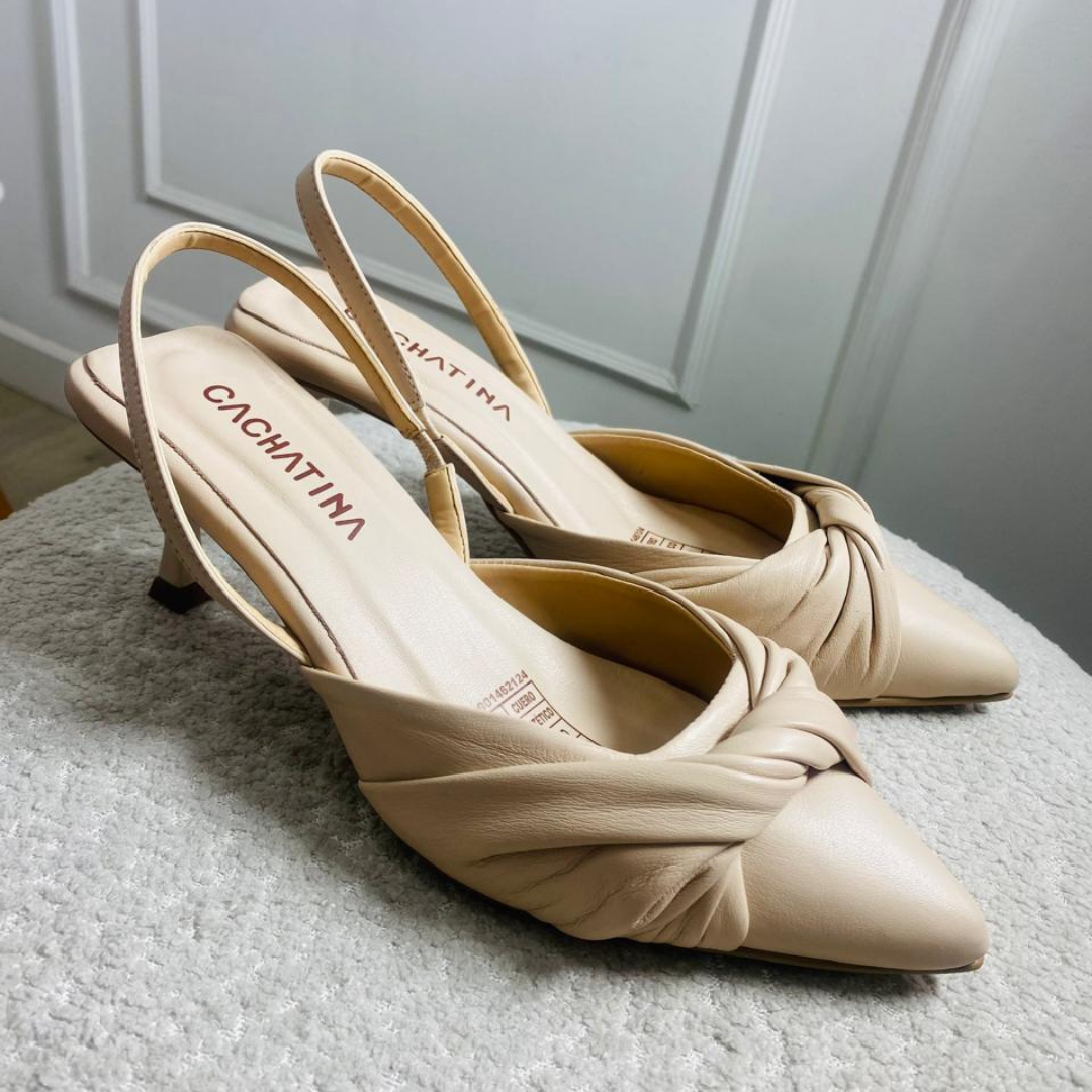ATRIA - CALZADO CACHATINA - ESTILETO MUJER - CUERO CONFECCION NUDE - TACON 5.5 (7 CM)