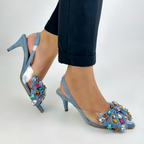 BANDY - CALZADO CACHATINA - ESTILETO MUJER - DENIM NEUTRO - TACON 5.5 (8 CM)