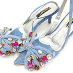 BANDY - CALZADO CACHATINA - ESTILETO MUJER - DENIM NEUTRO - TACON 5.5 (8 CM)