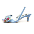 BANDY - CALZADO CACHATINA - ESTILETO MUJER - DENIM NEUTRO - TACON 5.5 (8 CM)